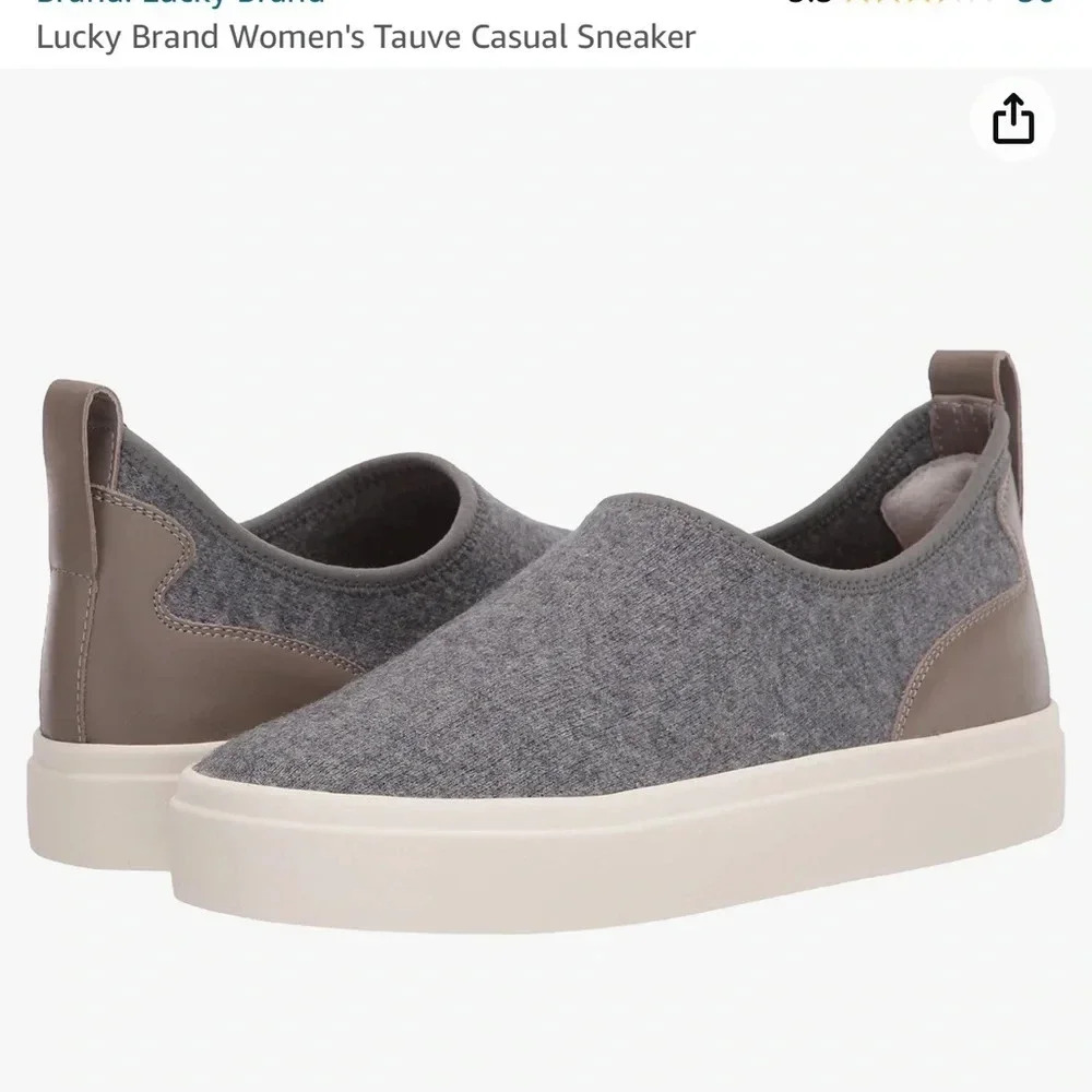 Lucky Brand Tauve Grayish slip on sneakers size 7